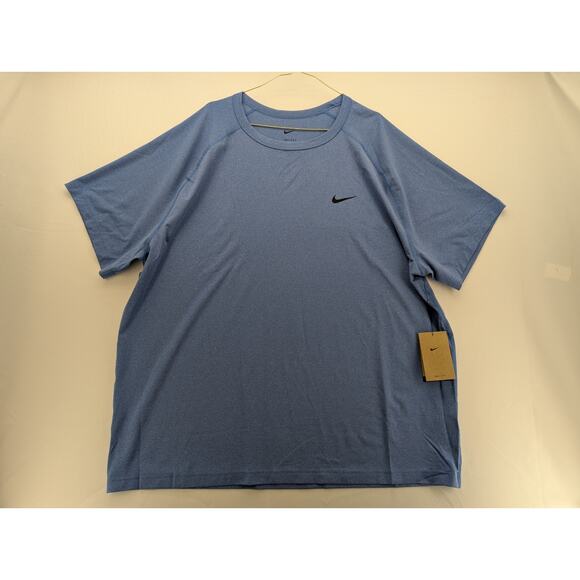 NWT Nike Men's Dri-FIT Ready Fitness T-Shirt in Game Royal size XXL - Picture 3 of 7